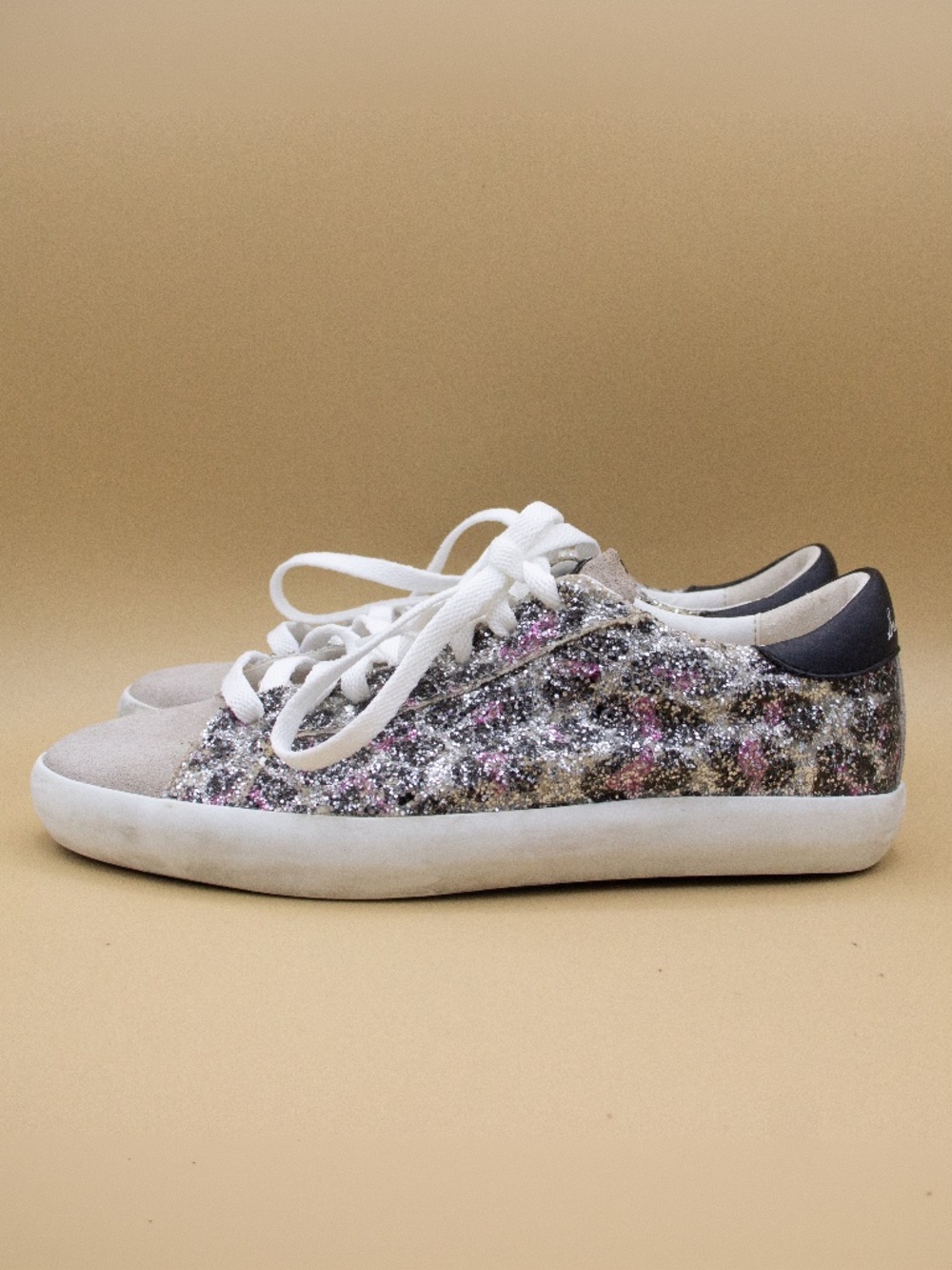 Sam Edelman Aubrie Mini Glitter Leopard Shoes Girls Youth Size 4 M